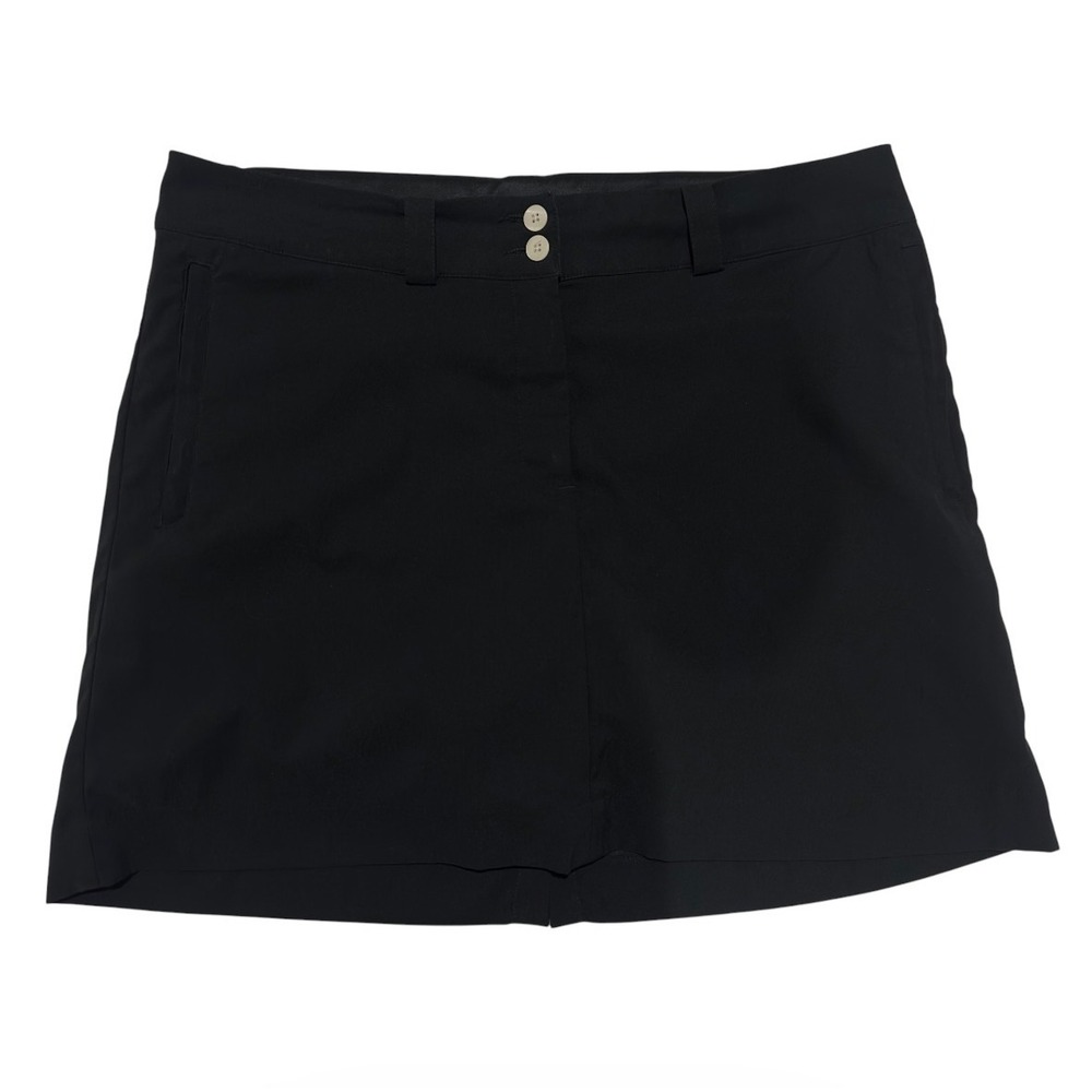 Nike Golf Dri-FIT Skort Womens 12 Black Athletic Tennis Skirt Built-in Shorts